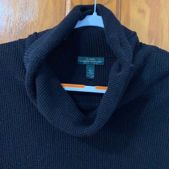 Ralph Lauren Women Waffle Sweater with Cowl Neck Size L - Picture 2 of 2